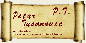 Petar Tušanović vizit kartica